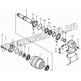 Каток опорный/Carrier roller ass'y 175-30-00513 Shantui SD32