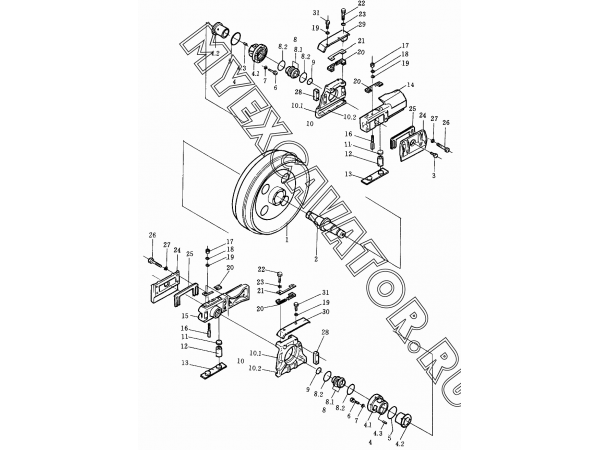 Колесо натяжное/Front idler ass’y 175-30-00572 Shantui SD32