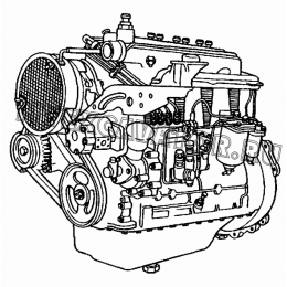 Общий вид двигателя Д44 ВТЗ Д-144