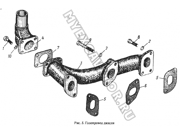 Газопровод дизеля. ММЗ Д-242