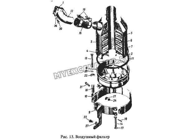 Воздушный фильтр. ММЗ Д-242