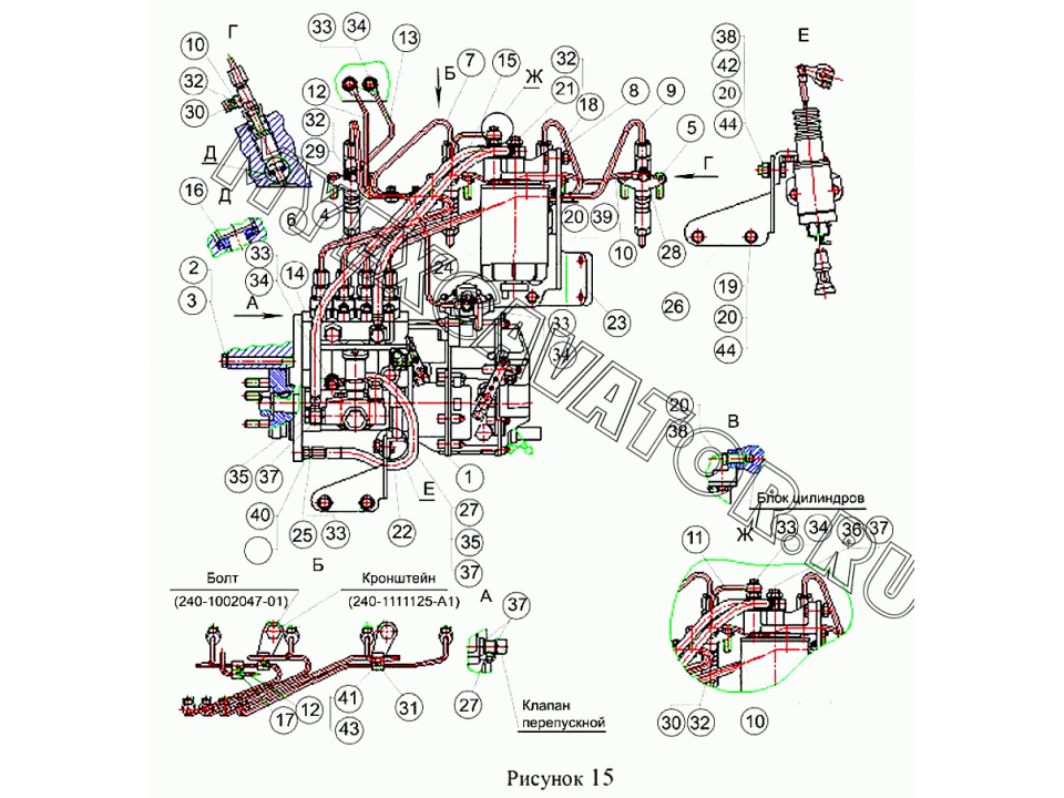 Топливная система д245 схема