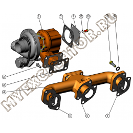 Установка турбокомпрессора ММЗ Д-245.7Е4