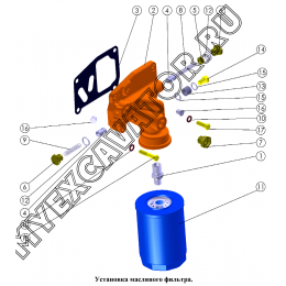 Установка масляного фильтра ММЗ Д-245.9