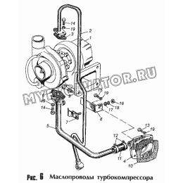 Маслопроводы турбокомпрессора ММЗ Д-245.9-540