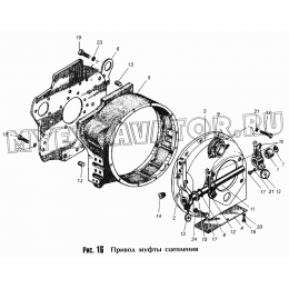 Привод муфты сцепления ММЗ Д-245.9-540