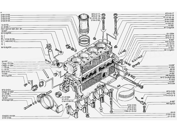 Блок-картер АМЗ А-41