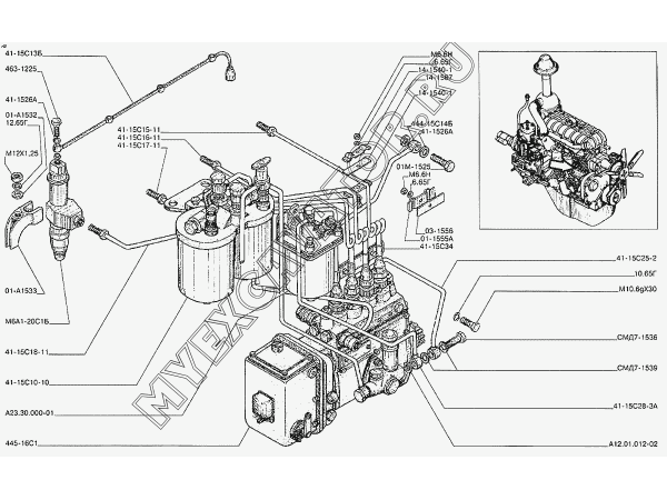 Система топливная АМЗ А-41